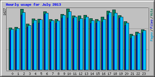 Hourly usage for July 2013