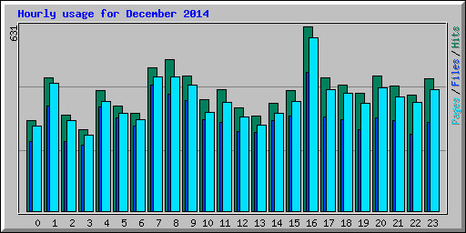 Hourly usage for December 2014