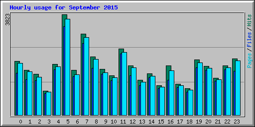 Hourly usage for September 2015