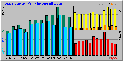 Usage summary for tintoestudio.com